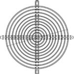 8004985493 78128-2-4039, Fan Accessories Fan Guard Grille for Diagonal Fan Series W2E200-HH or 200mm Hirschmann