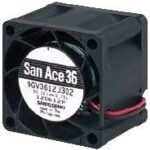 8006938248 9GV3612J301, Fan Tubeaxial 12VDC Square - 36mm L x 36mm H Ball 19.4 CFM (0.543m³/min) 3 Wire Leads Hirschmann