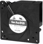 8008679389 9BFB24P2H003, Fan Blower 24VDC Square/Rounded - 120mm L x 120mm H Ball 56.5 CFM (1.58m³/min) 4 Wire Leads Hirschmann