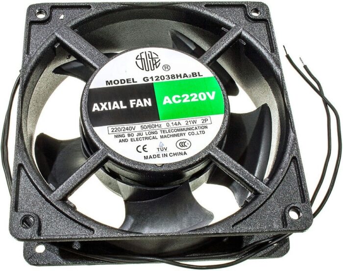 8907884518 G12038HA2BL-5P, вентилятор 220В провода 120х120х38мм 5лопастей подшипник качения Hirschmann — изображение 3