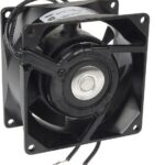 8006179903 19028268A, Fan Tubeaxial 115VAC Square - 80mm L x 80mm H Ball 31.0 CFM (0.868m³/min) 2 Wire Leads Hirschmann