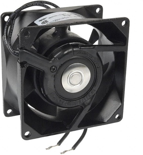 doc007781425 8006179903 19028268A, Fan Tubeaxial 115VAC Square - 80mm L x 80mm H Ball 31.0 CFM (0.868m³/min) 2 Wire Leads Hirschmann — изображение 1