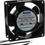 8006067213 FAA1-08025NBHW31, Fan Tubeaxial 115VAC Square - 80mm L x 80mm H Ball 21.0 CFM (0.588m³/min) 2 Wire Leads Hirschmann