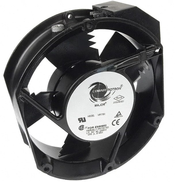 doc007781613 8006135194 19028245A, Fan Tubeaxial 115VAC Rectangular/Rounded - 172mm L x 150mm H Ball 235.0 CFM (6.58m³/min) 2 Terminals Hirschmann — изображение 1