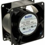 8006170061 FAA1-08038NBHT31, Fan Tubeaxial 115VAC Square - 80mm L x 80mm H Ball 29.6 CFM (0.829m³/min) 2 Terminals Hirschmann