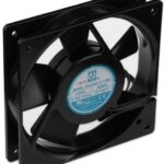 8006159237 OA125AP-11-1WB, Fan Tubeaxial 115VAC Square - 120mm L x 120mm H Ball 75.0 CFM (2.10m³/min) 2 Wire Leads Hirschmann