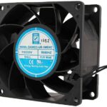 8005183909 OA80EC-UR-1WBXC, EC Fans EC Axial Fan, Universal Range, 80x80x38mm, 115VAC/230VAC, 59.7CFM, 0.5"H20, Wire Hirschmann