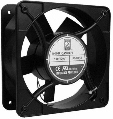 8005932926 OA180APL-22-1TB, Fan Tubeaxial 230VAC Square - 180mm L x 180mm H Ball 405.0 CFM (11.34m³/min) 2 Terminals Hirschmann