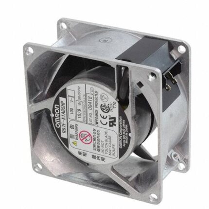 8006659267 R87F-A1A85HP, Fan Tubeaxial 100VAC Square - 80mm L x 80mm H Ball 32.1 CFM (0.899m³/min) 2 Terminals Hirschmann
