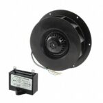 8005751976 UF220APA23-H2C2F, Fan Motorized Impellers 230VAC Round - 259mm Dia Ball 434.0 CFM (12.15m³/min) 4 Wire Leads Hirschmann