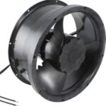 8005779930 19039306A, Fan Tubeaxial 230VAC Round - 254mm Dia Ball 868.0 CFM (24.30m³/min) 2 Wire Leads Hirschmann