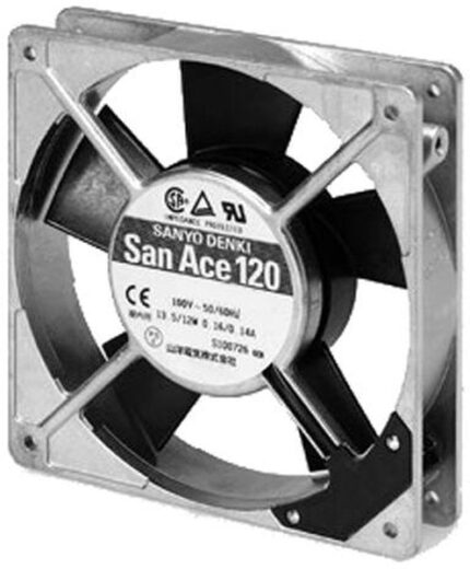 8006031679 109S485-30, Fan Tubeaxial 100VAC Square - 119mm L x 119mm H Ball 81.3 CFM (2.28m³/min) 3 Wire Leads Hirschmann