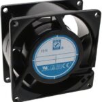 8005920413 OA80AP-11-1TB, Fan Tubeaxial 115VAC Square - 80mm L x 80mm H Ball 30.0 CFM (0.840m³/min) 2 Terminals Hirschmann