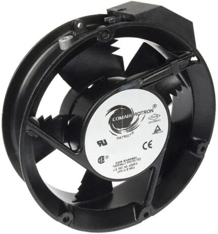 8006204074 19028312A, Fan Tubeaxial 230VAC Round - 171.5mm Dia Ball 235.0 CFM (6.58m³/min) 2 Terminals Hirschmann