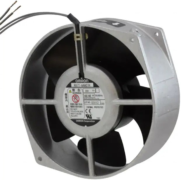 doc007782667 8005865407 R87T-A4A07H, Fan Tubeaxial 200VAC Round - 150mm Dia Ball 207.0 CFM (5.80m³/min) 2 Wire Leads Hirschmann — изображение 1
