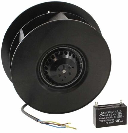 8005996991 UF220APA12-H2C2F, Fan Motorized Impellers 115VAC Round - 259mm Dia Ball 434.0 CFM (12.15m³/min) 4 Wire Leads Hirschmann