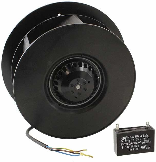 doc007782807 8005996991 UF220APA12-H2C2F, Fan Motorized Impellers 115VAC Round - 259mm Dia Ball 434.0 CFM (12.15m³/min) 4 Wire Leads Hirschmann — изображение 1