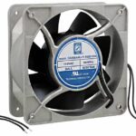 8006001607 OA180ANL-11-1WB1856, Fan Tubeaxial 115VAC Square - 180mm L x 180mm H Ball 330.0 CFM (9.24m³/min) 2 Wire Leads Hirschmann
