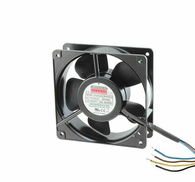 doc007782935 8006019126 UF12A12/23-BWHNSR-L24, Fan Tubeaxial 115/230VAC Square - 120mm L x 120mm H Ball 106.0 CFM (2.97m³/min) 4 Wire Leads Hirschmann — изображение 1