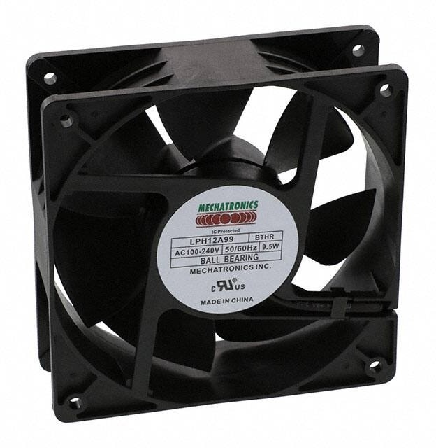 doc007782991 8005878921 LPH12A99-BTHR, Fan Tubeaxial 100 ~ 240VAC Square - 120mm L x 120mm H Ball 123.9 CFM (3.47m³/min) 2 Terminals Hirschmann — изображение 1