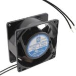 8006036858 OA938AP-11-1WB1855, Fan Tubeaxial 115VAC Square - 92mm L x 92mm H Ball 55.0 CFM (1.54m³/min) 2 Wire Leads Hirschmann