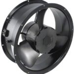 8006318638 19020191A, Fan Tubeaxial 230VAC Round - 254mm Dia Ball 525.0 CFM (14.70m³/min) 2 Terminals Hirschmann