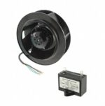 8006182133 UF190APA12-H1C2A, Fan Motorized Impellers 115VAC Round - 190mm Dia Ball 370.0 CFM (10.36m³/min) 4 Wire Leads Hirschmann
