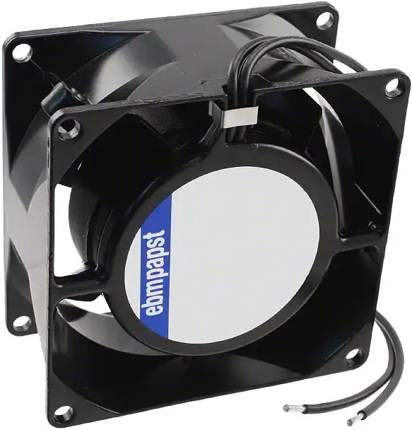 doc007783482 8005782876 8500N, Fan Tubeaxial 115VAC Square - 80mm L x 80mm H Sintec 35.9 CFM (1.01m³/min) 2 Wire Leads Hirschmann — изображение 1