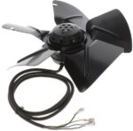 8005886667 A4E315-AC08-19, Fan Tubeaxial 230VAC Round - 312mm Dia Ball 4 Wire Leads with QC Receptacles Hirschmann