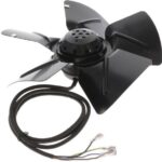 8005886667 A4E315-AC08-19, Fan Tubeaxial 230VAC Round - 312mm Dia Ball 4 Wire Leads with QC Receptacles Hirschmann