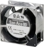 8017873455 Вентилятор Sanyo Denki Petit Ace 25 109S054 230V 50/60Hz 9/7W 0.05/0.04A 80X25 Клемма () Hirschmann — изображение 4