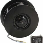 8006161414 UF225(99)APA12-H1C2F, Fan Motorized Impellers 115VAC Round - 259mm Dia Ball 547.0 CFM (15.32m³/min) 4 Wire Leads Hirschmann