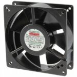 8005810184 UF13A12-BTHR, Fan Tubeaxial 115VAC Square - 127mm L x 127mm H Ball 120.0 CFM (3.36m³/min) 2 Terminals Hirschmann