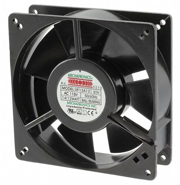 doc007783941 8005810184 UF13A12-BTHR, Fan Tubeaxial 115VAC Square - 127mm L x 127mm H Ball 120.0 CFM (3.36m³/min) 2 Terminals Hirschmann — изображение 1