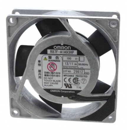 8005829249 R87F-A6A93HP, Fan Tubeaxial 230VAC Square - 92mm L x 92mm H Ball 35.7 CFM (1.00m³/min) 2 Terminals Hirschmann
