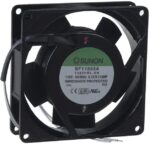 8005947682 SF11592A-1092HBL.GN, Fan Tubeaxial 115VAC Square - 91.5mm L x 91.5mm H Ball 37.0 CFM (1.04m³/min) 2 Wire Leads Hirschmann