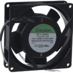 8005947682 SF11592A-1092HBL.GN, Fan Tubeaxial 115VAC Square - 91.5mm L x 91.5mm H Ball 37.0 CFM (1.04m³/min) 2 Wire Leads Hirschmann