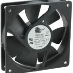 8005842880 17000537A, Fan Tubeaxial 100 ~ 240VAC Square - 120mm L x 120mm H Ball 92.0 CFM (2.58m³/min) 2 Terminals Hirschmann