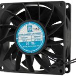 8007112144 OA825EC-UR-1WBXC, EC Fans EC Axial Fan, Universal Range, 25x80x38mm, 115VAC/230VAC, 40.2CFM, 0.2"H20, Wire Hirschmann