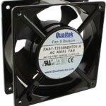 8005961443 FAA1-12038NBHT31-A, Fan Tubeaxial 115VAC Square - 119.5mm L x 119.5mm H Ball 97.0 CFM (2.72m³/min) 2 Terminals Hirschmann