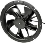 8006620371 OA200EC-11-1WB, Fan Tubeaxial 115VAC Round - 250mm Dia Ball 290.0 ~ 460.0 CFM (8.12 ~ 12.88m³/min) 3 Wire Leads Hirschmann