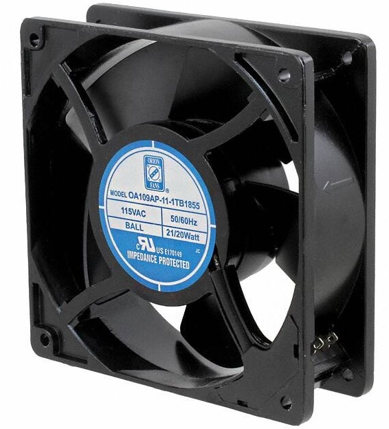 doc007784790 8005183792 OA109AP-11-1TB1855, AC Fans Axial Fan, 120x120x38mm, 115VAC, 105CFM, 20W, 48dBA, Ball, Terminal, IP55 Hirschmann — изображение 1
