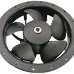 8006093387 AFL22AUHW-P1, Fan Tubeaxial 115/230VAC Round - 222mm Dia Ball 323.9 CFM (9.07m³/min) 3 Wire Leads Hirschmann