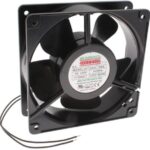 8006622300 UF12A23-SWSR, Fan Tubeaxial 230VAC Square - 120mm L x 120mm H Sleeve 64.0 CFM (1.79m³/min) 2 Wire Leads Hirschmann