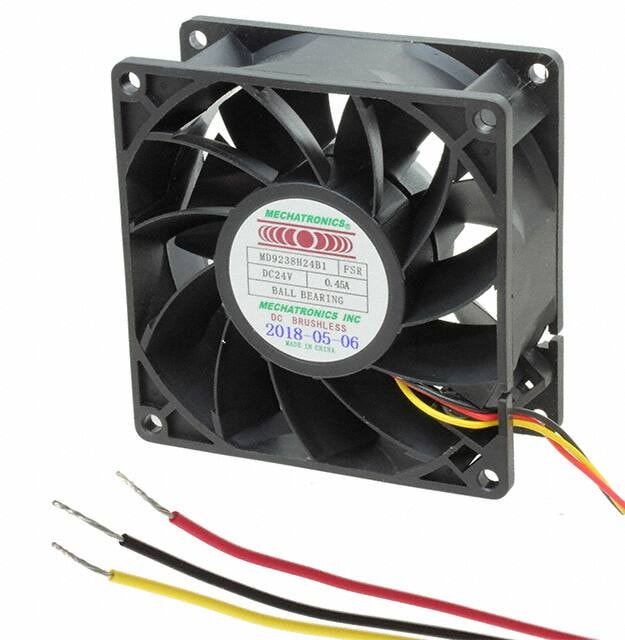 doc007785148 8006864328 MD9238H24B1-FSR, Fan Tubeaxial 24VDC Square - 92mm L x 92mm H Ball 100.7 CFM (2.82m³/min) 3 Wire Leads Hirschmann — изображение 1