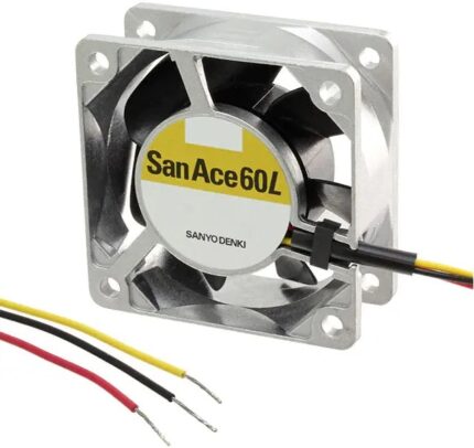 8005845935 109L0612S401, Fan Tubeaxial 12VDC Square - 60mm L x 60mm H Ball 23.0 CFM (0.644m³/min) 3 Wire Leads Hirschmann