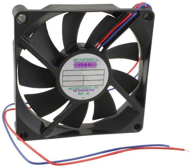 doc007785394 8005909880 G8015H24B-RGR, Fan Tubeaxial 24VDC Square - 80mm L x 80mm H Ball 37.0 CFM (1.04m³/min) 2 Wire Leads Hirschmann — изображение 1
