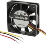 8006681908 109P0612S701, Fan Tubeaxial 12VDC Square - 60mm L x 60mm H Ball 17.0 CFM (0.476m³/min) 3 Wire Leads Hirschmann