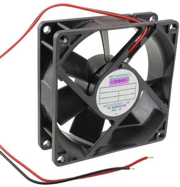 doc007785482 8005752470 F8025X12B-FSR-EM, FAN AXIAL 80X25MM 12VDC WIRE Hirschmann — изображение 1