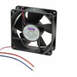 8005754375 G1238H24B-FSR, Fan Tubeaxial 24VDC Square - 119mm L x 119mm H Ball 141.2 CFM (3.95m³/min) 2 Wire Leads Hirschmann